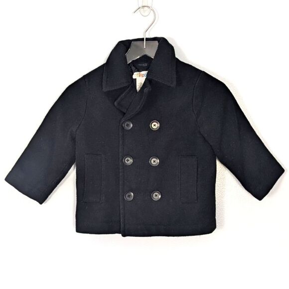 Circo Black Winter Pea Coat Toddler 2T - Picture 1 of 6